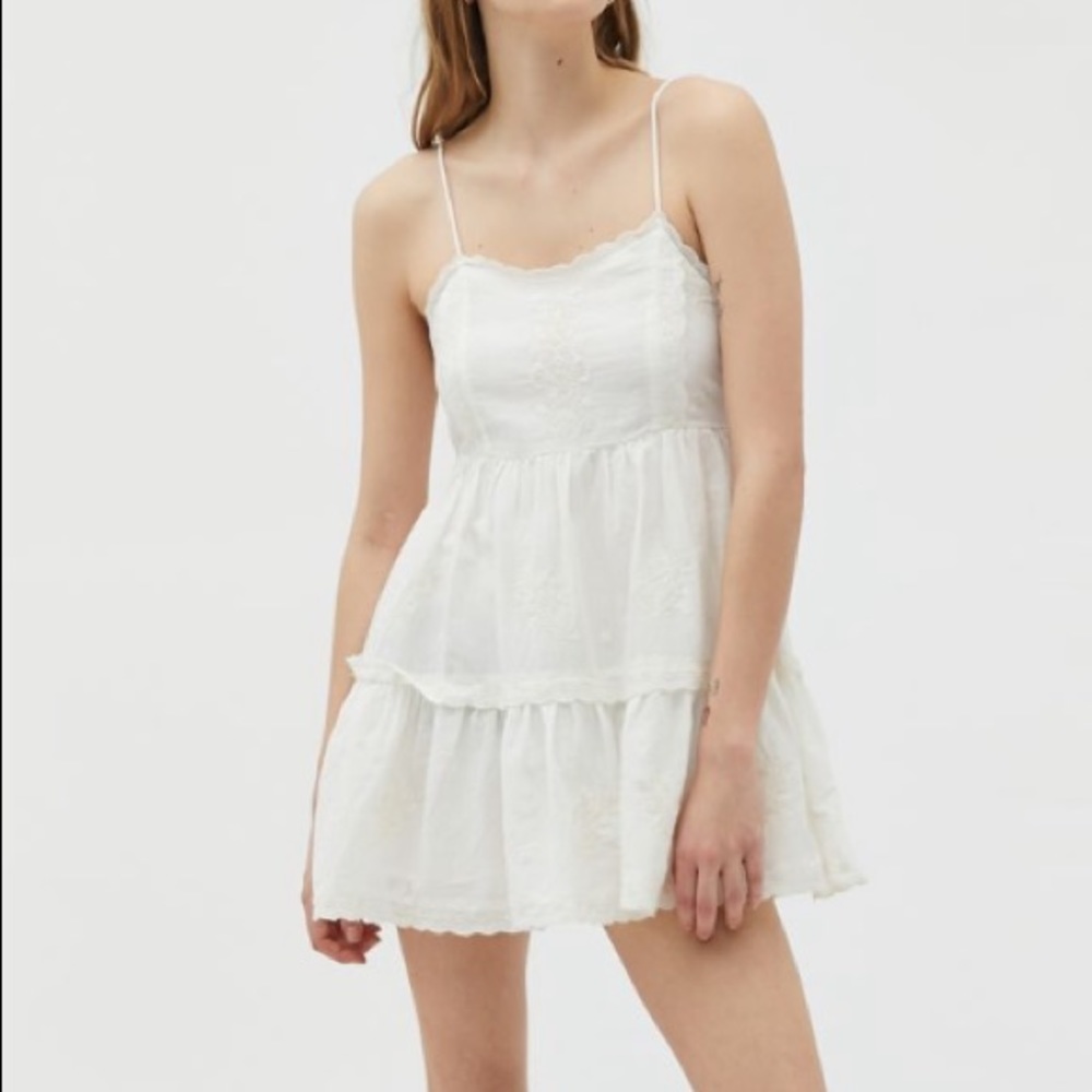 Babydoll Mini Dress Urban Outfitters White